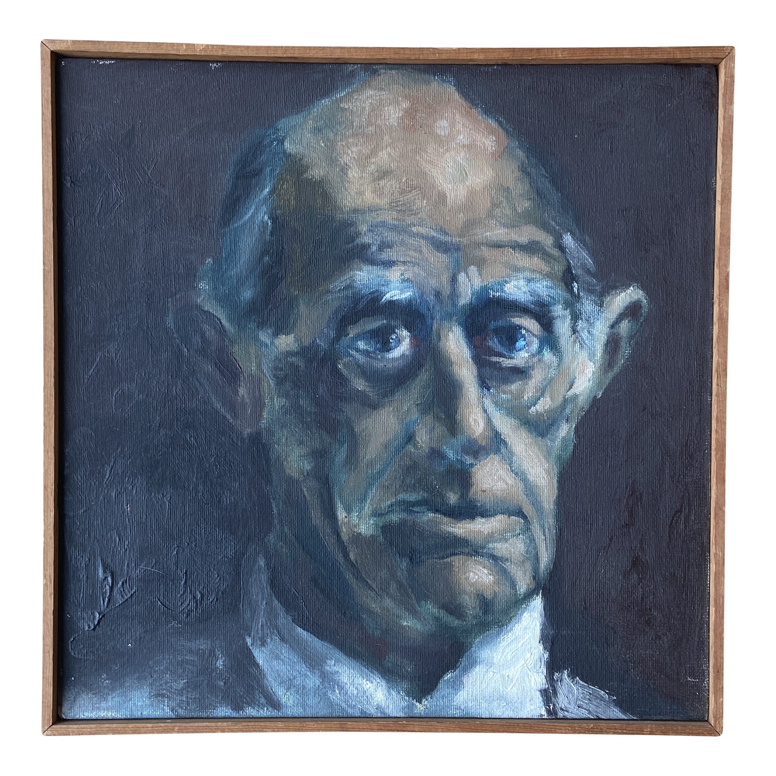 Vintage Oil Portrait Painting by Virginia E. Padgett 1972 | Chairish