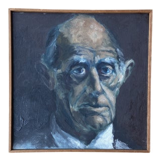 Vintage Oil Portrait Painting by Virginia E. Padgett 1972 For Sale