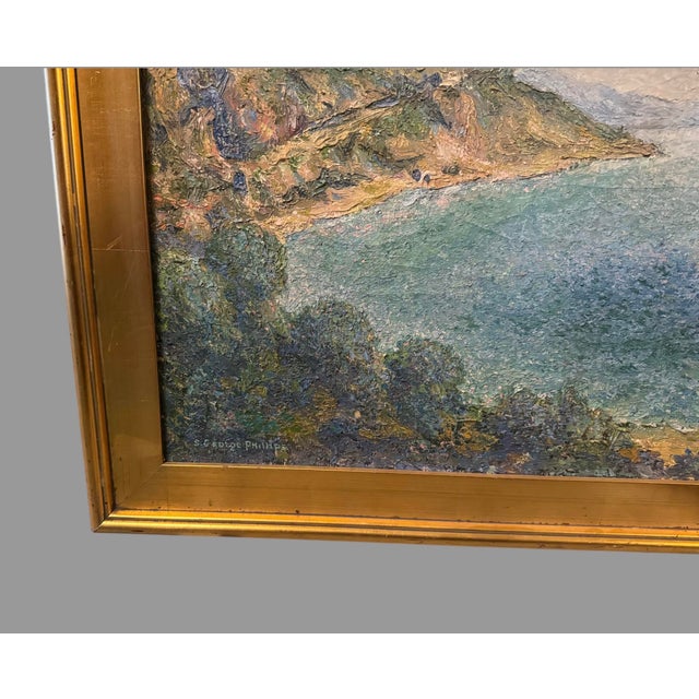 Antique Gilt Framed Impressionistic Landscape Oil Painting New Hope School s.g. Phillips For Sale - Image 4 of 10