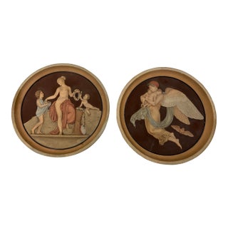 Pair of Antique Danish Medallions For Sale