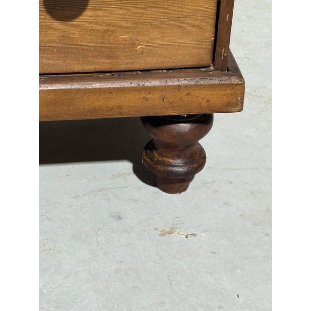 Antique Pine Three Drawers - Chest of Drawers From England For Sale - Image 16 of 18