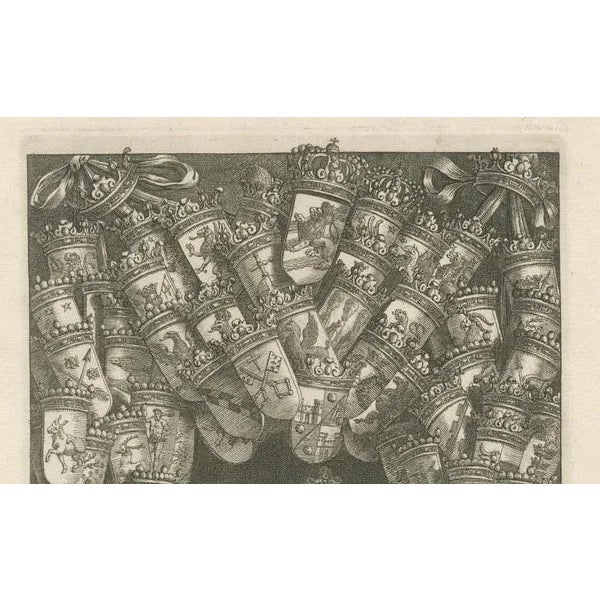 Jean Le Pautre, The Greater Coat of Arms of Sweden, 1669, Engraving on Paper For Sale - Image 4 of 6