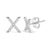 Expertly crafted to symbolize individuality and grace, this exquisite "X" initial stud earring is fashioned from radiant...