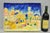 Vintage Yair Emanuel Judaica Hand Painted Wood Wall Art Challah Board, Made in Israel. Circa Late 20th Century....