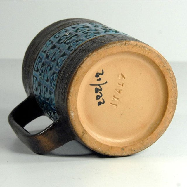 Blue Italian Rimini Blue Ceramic Mug by Aldo Londi for Bitossi, 1970s For Sale - Image 8 of 9