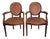 Pair of Vintage Louis XVI Style Carved Fauteuil Armchairs in Salmon Velvet For Sale