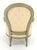Paint Decorated Painted Olive Green Carved Ballon Back Arm Chair MINT For Sale - Image 11 of 11
