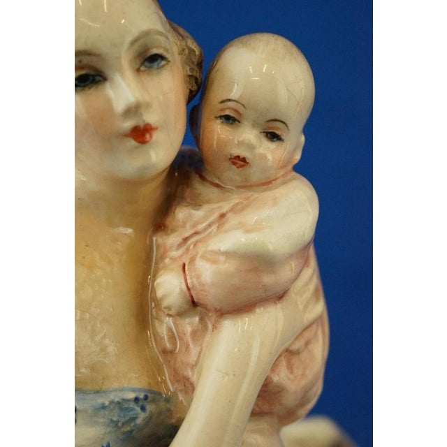Large 20th Century Ceramic Sculpture of Lady with Child by Guido Cacciapuoti, Italy For Sale - Image 17 of 18