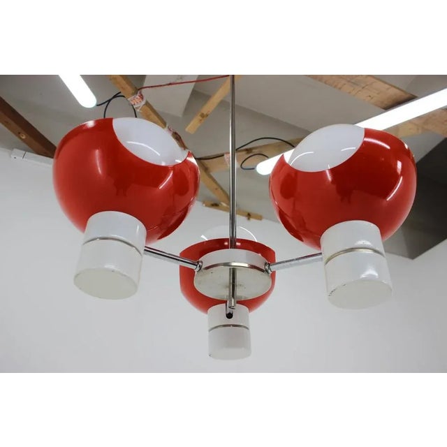 Space Age Chandelier attributed to Napako, Czechoslovakia, 1970s For Sale - Image 3 of 13