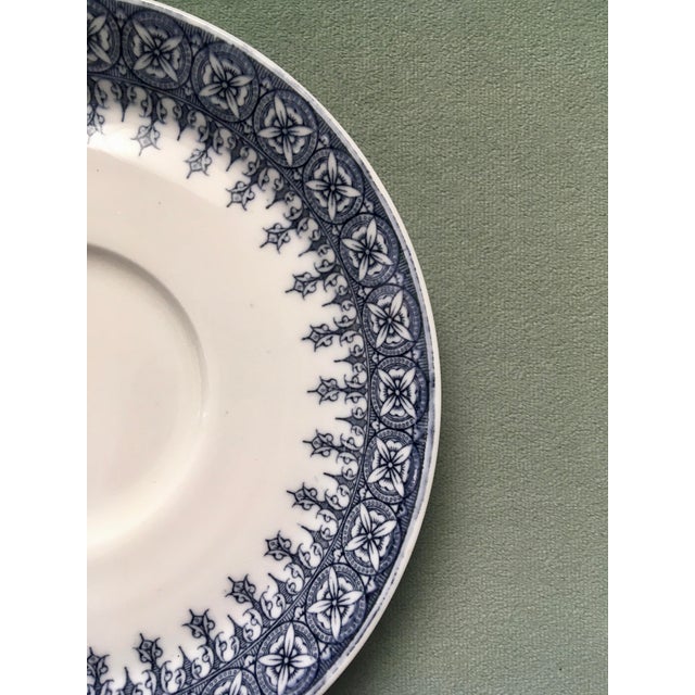 Antique Royal Doulton Blue & White China Saucers Set of 4 Chairish