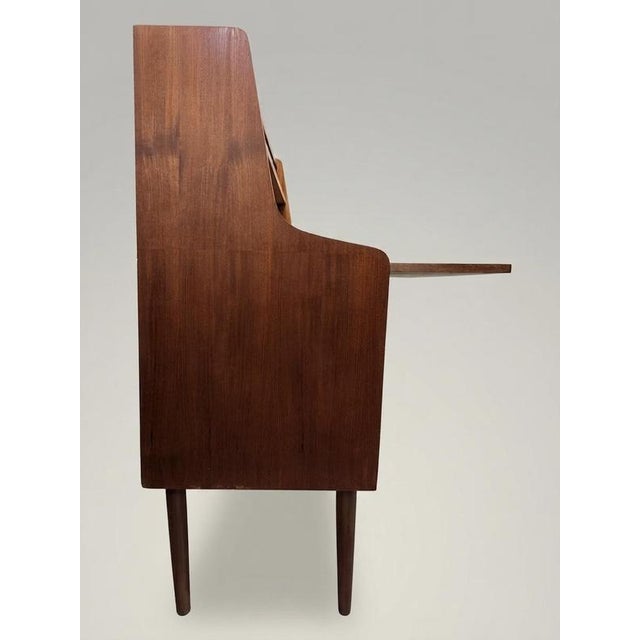 Danish Secretaire Desk in Teak For Sale - Image 4 of 7