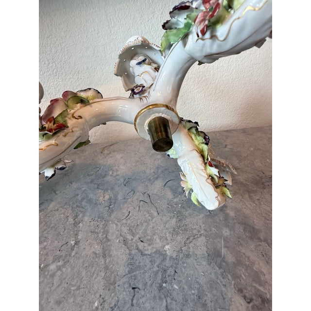 Antique Von Schierholz German Porcelain Cherub Quadruple Candelabras - Two Units For Sale In Dallas - Image 6 of 12