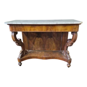Console Table in Inlaid Walnut and Maple