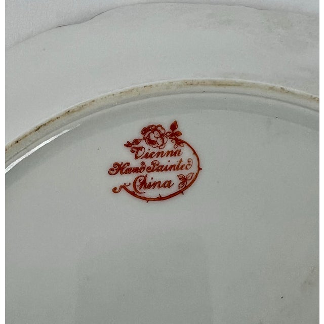 Late 20th Century Floral Plate Hand Painted From Vienna For Sale - Image 4 of 4