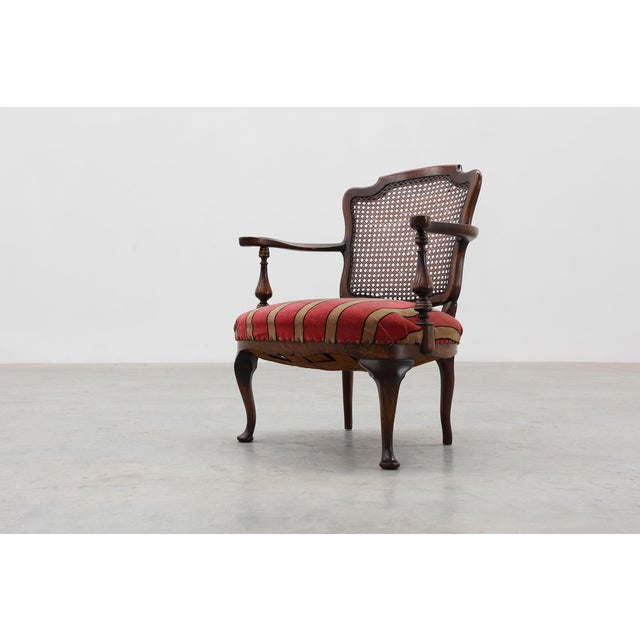 Louis XV Style Oak and Cane Armchair, France, 1890 For Sale - Image 6 of 15