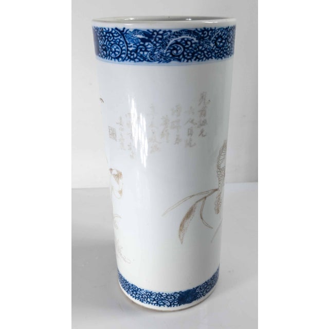 Early 20th Century 20th Century Chinese Late Qing or Republic Period Porcelain Hat Stand With Kezi Decoration For Sale - Image 5 of 17
