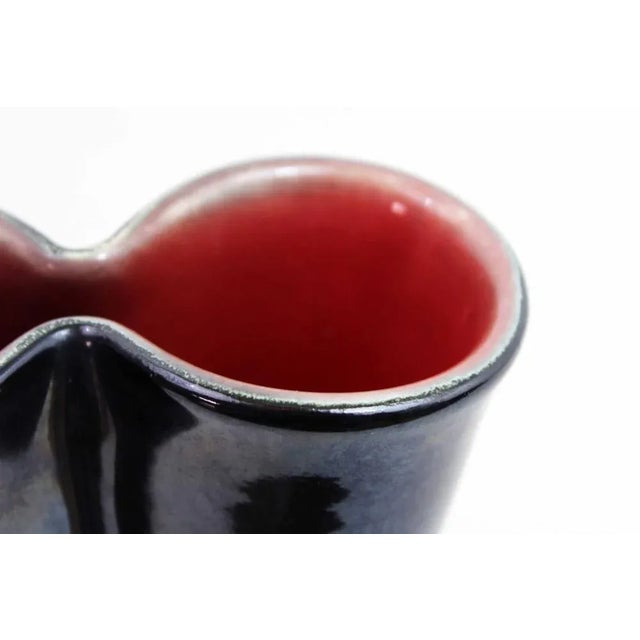 Mid-Century Ceramic Vase from Elchinger, France For Sale - Image 10 of 11