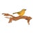 Nc Hand-Carving of a Finch Mounted on Driftwood, Circa 1960's For Sale