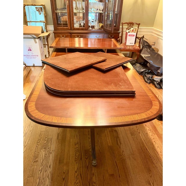 Vintage Ethan Allen Chippendale Style Extension Dining Table & 8 Chairs For Sale - Image 18 of 18