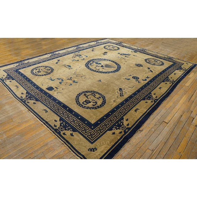 Antique Chinese Peking rug. Measures: 9' 0''x 11'6''.