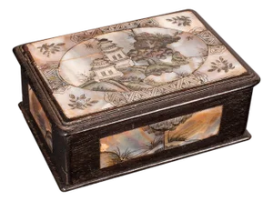 Small Antique Keepsake Box, Oriental, Decorative Case, Qing Dynasty, Edwardian