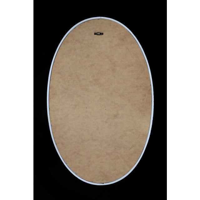 Large Mid-Century Space Age Oval Wall Mirror, 1970s For Sale - Image 6 of 8