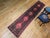 Vintage Persian Bidjar Runner, Hand-Knotted Wool, Geometric Pattern, Navy & Red, 3x10 For Sale - Image 4 of 15