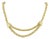 Vintage 18k Yellow Gold Fluted Bead Double Strand Drape Necklace For Sale