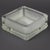 This industrial thick molded glass desktop accessory, desk tidy, ashtray, or catchall, was crafted by Lumax, France, circa...