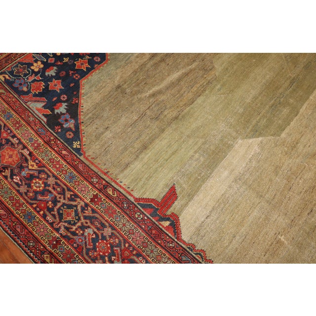 Antique Persian Mahal Rug - 10'8" x 14'10" For Sale - Image 9 of 12
