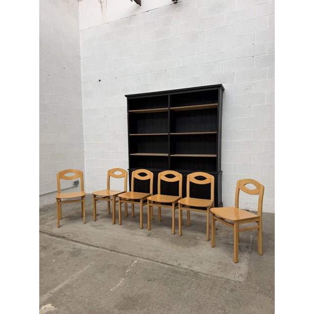 Beech Chairs, 1980s, Set of 6 For Sale - Image 3 of 10