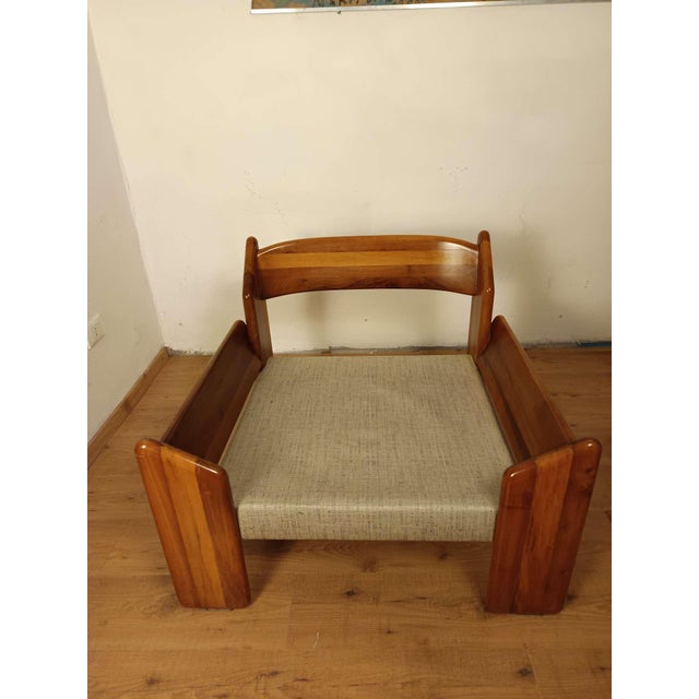Wood Vintage Sapporo Armchairs by Mario Marenco for Mobilgirgi, 1970s, Set of 2 For Sale - Image 7 of 12