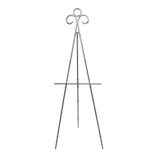 Large Scale Easel With Silver Finish For Sale