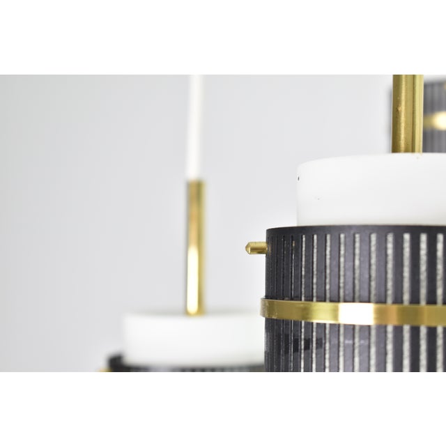 1950's 5 Lights Glass Pendant by Stilnovo For Sale - Image 11 of 12