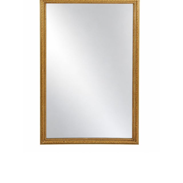 Late 19th Century Antique French Louis XVI-Style Gilt-Wood Painted Pier Mirror, Late 19th Century For Sale - Image 5 of 10