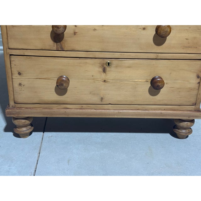 Antique Pine Two Over Three Drawers - Chest of Drawers From England For Sale - Image 9 of 18