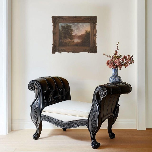 American Two Figures in a Rowboat on Lake, a Fine Hudson River Landscape (Circa 1880) For Sale - Image 3 of 6