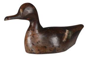 Early Hand-Carved Wooden Duck Decoy, Early 20th Century