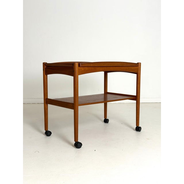 Poul Hundevad – Teak Serving Trolley, 1960s Elegant serving trolley designed by Poul Hundevad and manufactured by...
