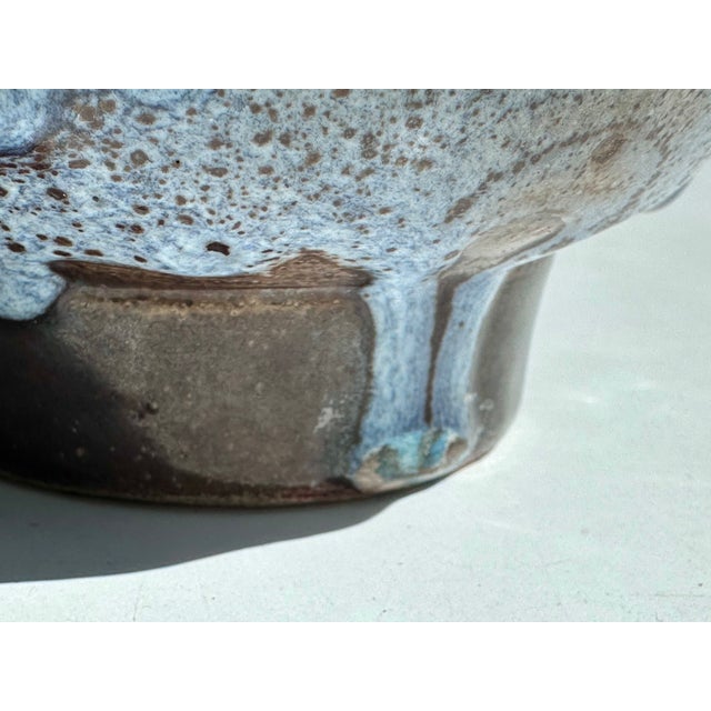 Studio Ceramic Vase with Lava Glaze from KTU Unterstab, Langenhessen, Germany, 1960s For Sale - Image 4 of 13