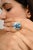 Not Yet Made - Made To Order 35.2 Ctw Bohemian Chic Sky Blue Topaz & Diamond Cocktail Ring Size 5 For Sale - Image 5 of 12