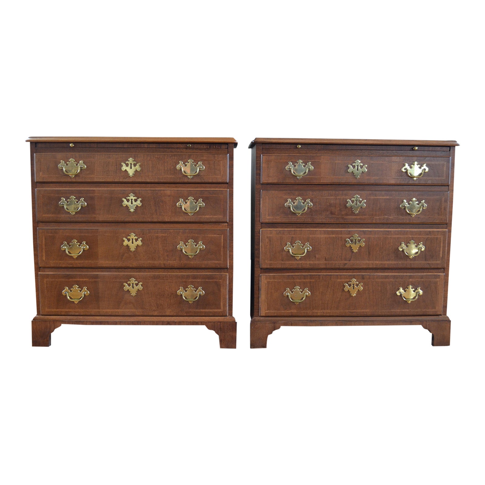 1990s Vintage Baker Chippendale Style Bedside Chests a Pair Chairish