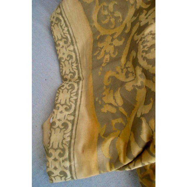 Vintage Mid 20th Century Fortuny Farnese Curtains Drapes - Pair For Sale - Image 10 of 13