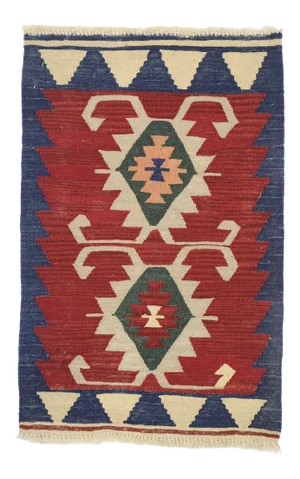 Vintage Persian Shiraz Kilim Rug - 01'11 X 02'11
