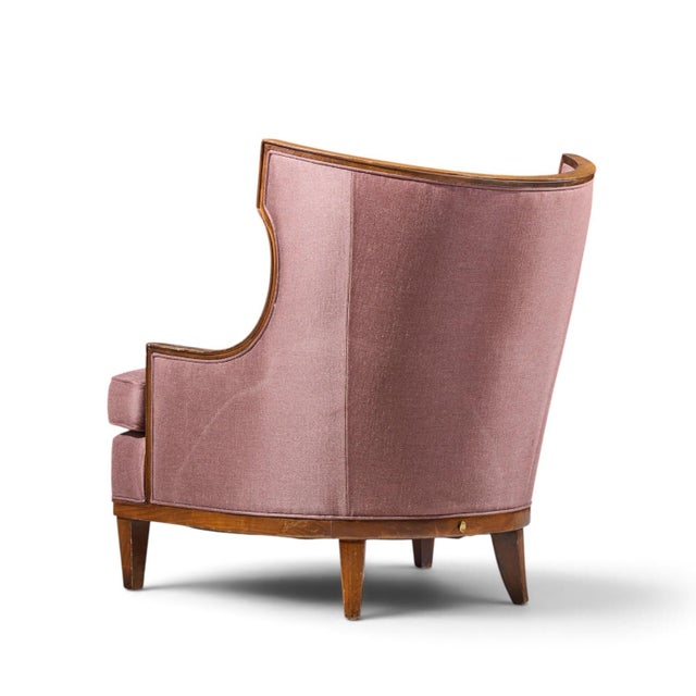 Brown Barbara Barry for Henredon Walnut Lounge Chairs - Pair For Sale - Image 8 of 13