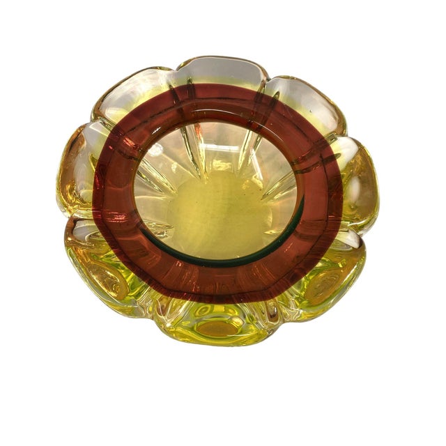 Price reduced $200. Now only $399! Very unusual and rare example of Uranium Glass made in Murano, Italy. In wonderful...