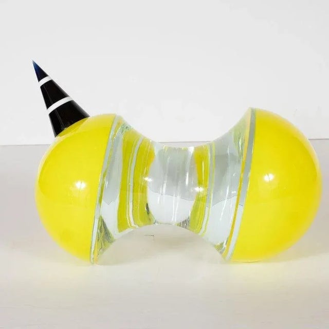 Abstract Abstract Art Glass "Duel" Sculpture by Jiri Jelinek For Sale - Image 3 of 12