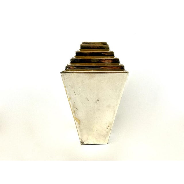 Art Deco Silver-Plated Vase, 1950s For Sale - Image 6 of 13