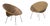 Mid-Century Modern Woven Rattan and Metal Cone Chairs, Italy, 1950s, Set of 2 For Sale