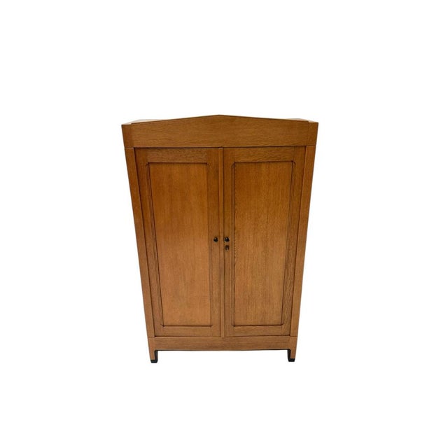 Brown Art Deco Amsterdam School Armoire by Hildo Krop for Gebroeders Monsieur, 1920s For Sale - Image 8 of 10